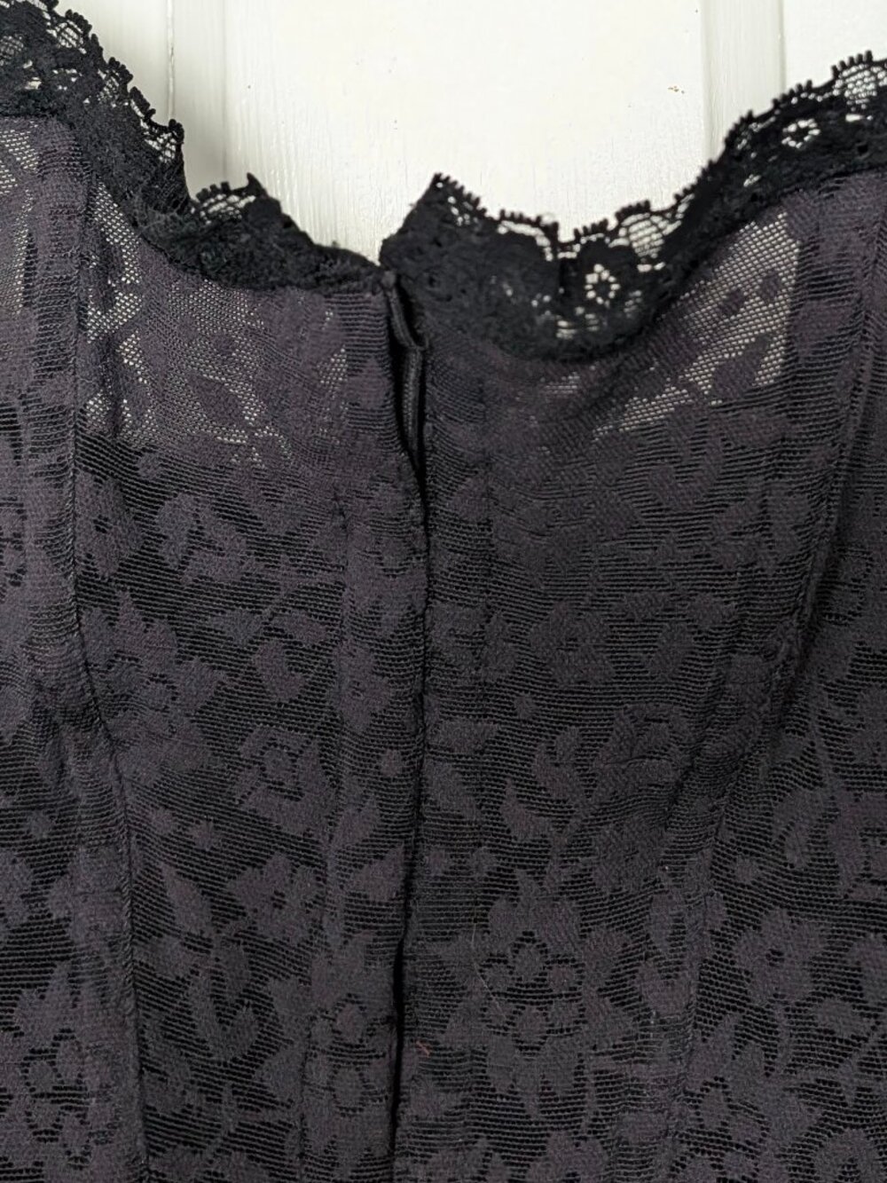 Vintage Fredericks Of Hollywood Black Boned Corset Girdle Dress - Picture 4 of 10